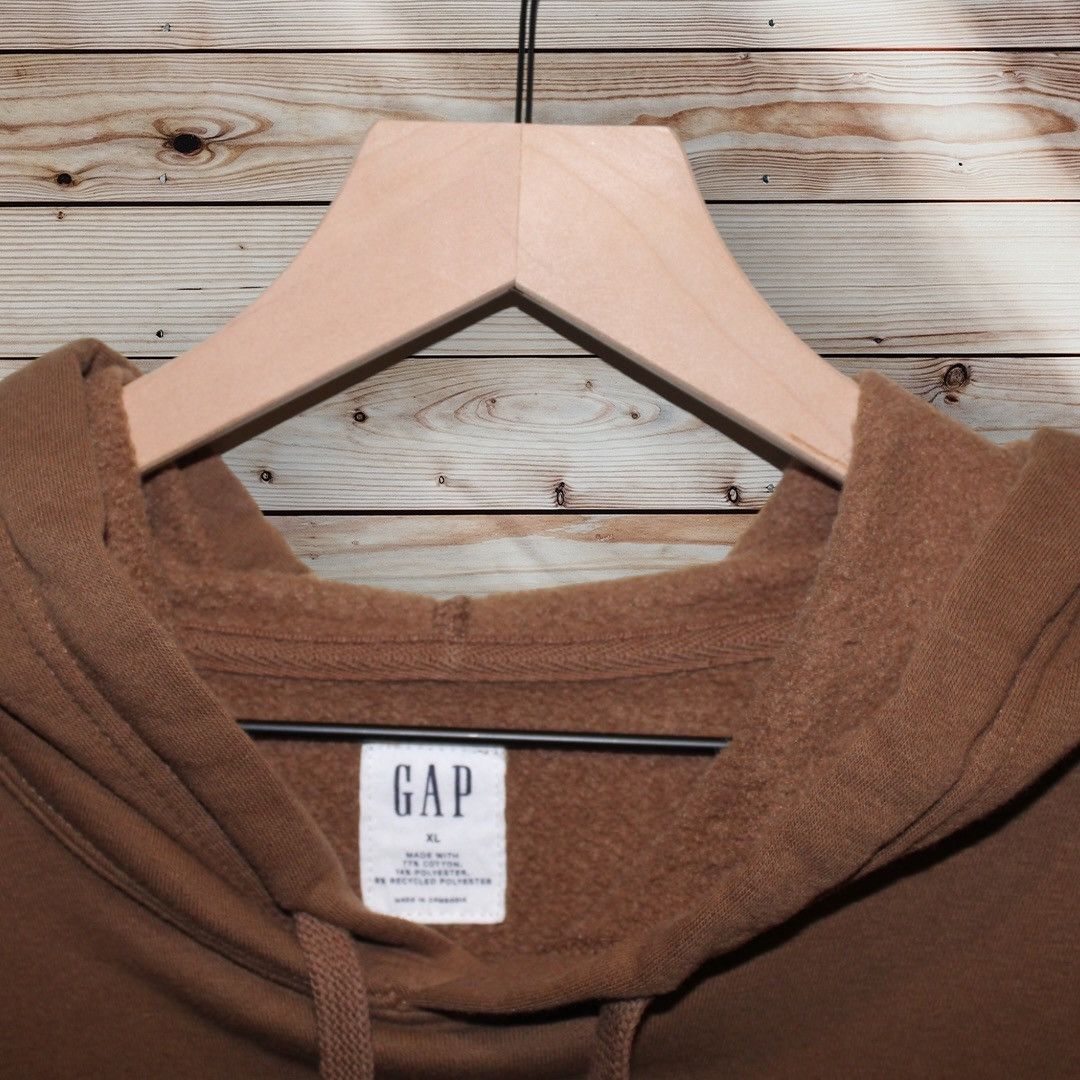 Gap GAP Neutral Brown Embroidered Pull Over Hoodie Size US XL / EU 56 / 4 - 3 Thumbnail