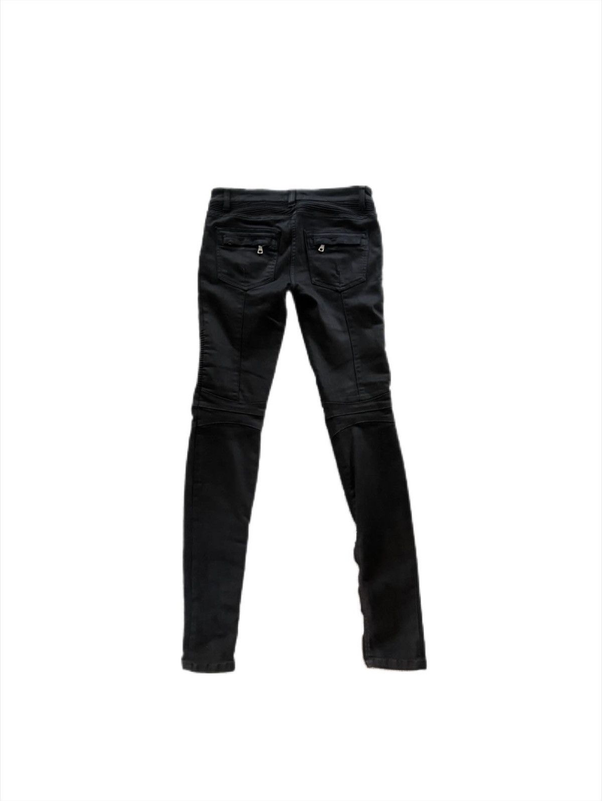 Balmain BALMAIN Biker Jeans / Ribbed Panels (Olivier Rousteing Era) Size 27" / US 4 / IT 40 - 3 Thumbnail