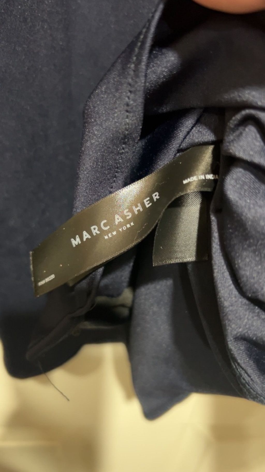 Other Men's Marc Asher Navy Dress Shirt M Size 52S - 4 Thumbnail