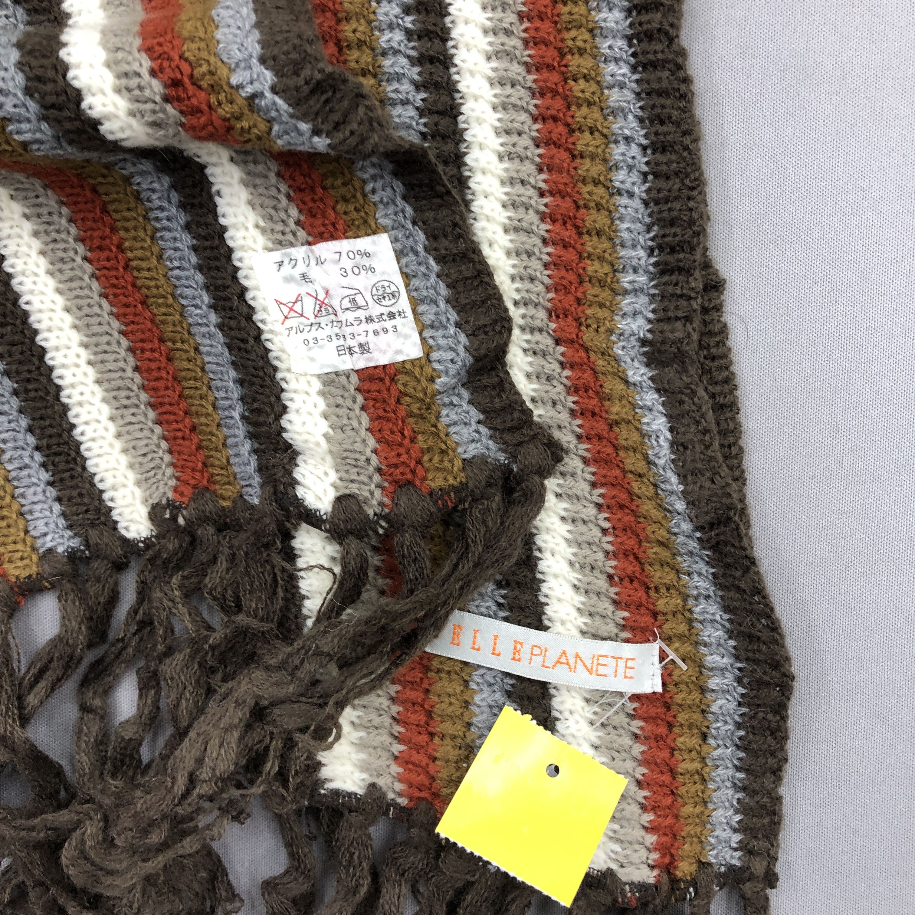 Johnstons Of Elgin Vintage 90s Johnston Of Elgin Scarf Muffler Wool Scarves Size ONE SIZE - 5 Thumbnail