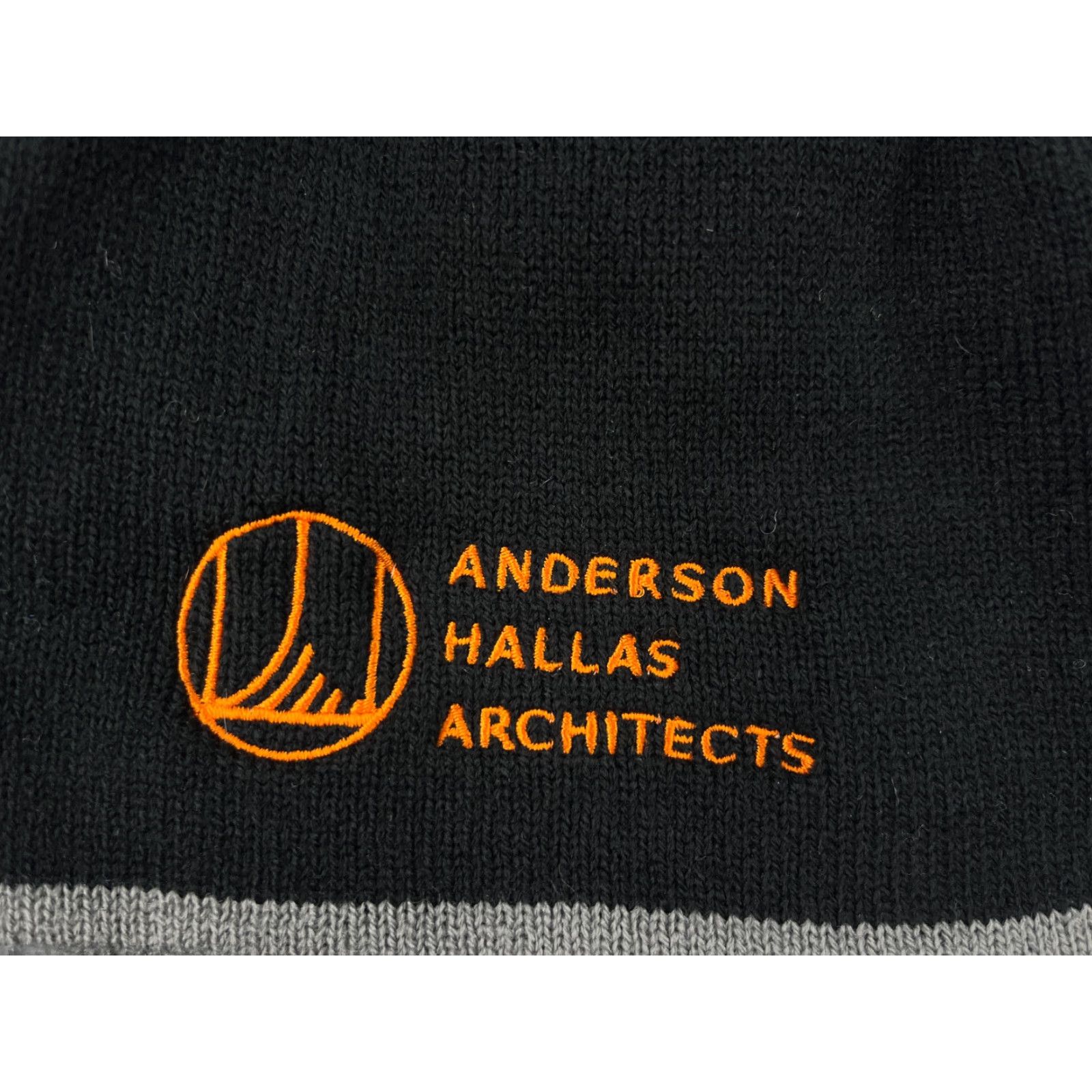 Vintage Anderson Hallas Architects Beanie Toque Adult One Size Black Knit Acrylic Blend Size ONE SIZE - 2 Thumbnail