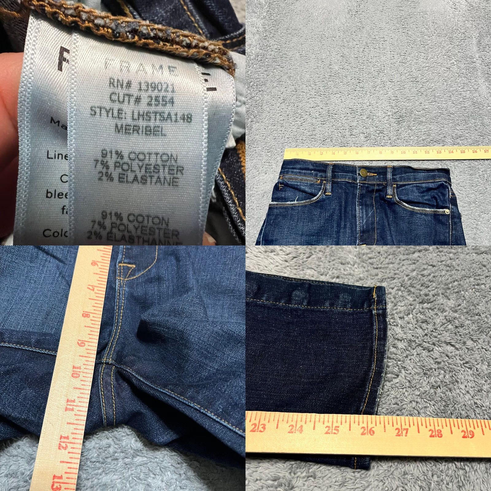 Frame FRAME Jeans Womens Le High Straight Blue Cropped Size 26 Size 26" / US 2 / IT 38 - 8 Thumbnail