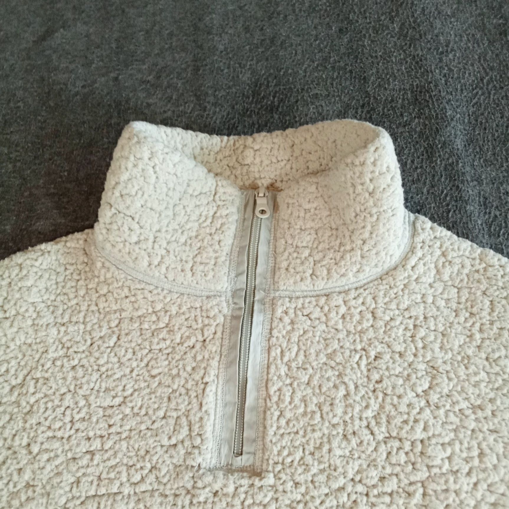 Vintage Aerie Sherpa Jacket Women Medium White Quarter Zip Cozy Causal Day Offline Size M / US 6-8 / IT 42-44 - 2 Thumbnail