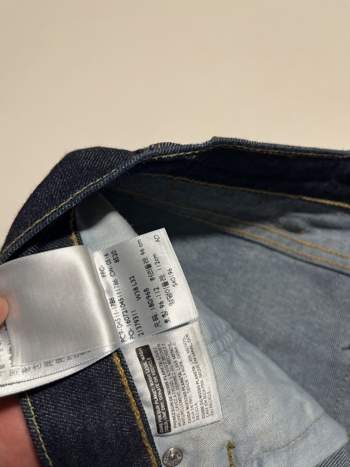 Levi's Levis 511 Straight Fit Jeans Stretch Jeans Color Rinsed Blue Size US 38 / EU 54 - 10 Thumbnail