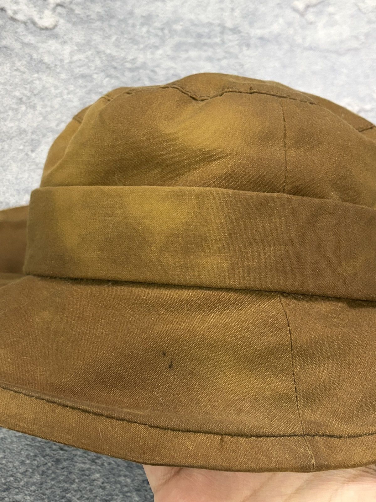 Barbour Barbour Country Waxed Cotton Bucket Hat Rose Detail Brown M Size ONE SIZE - 5 Thumbnail