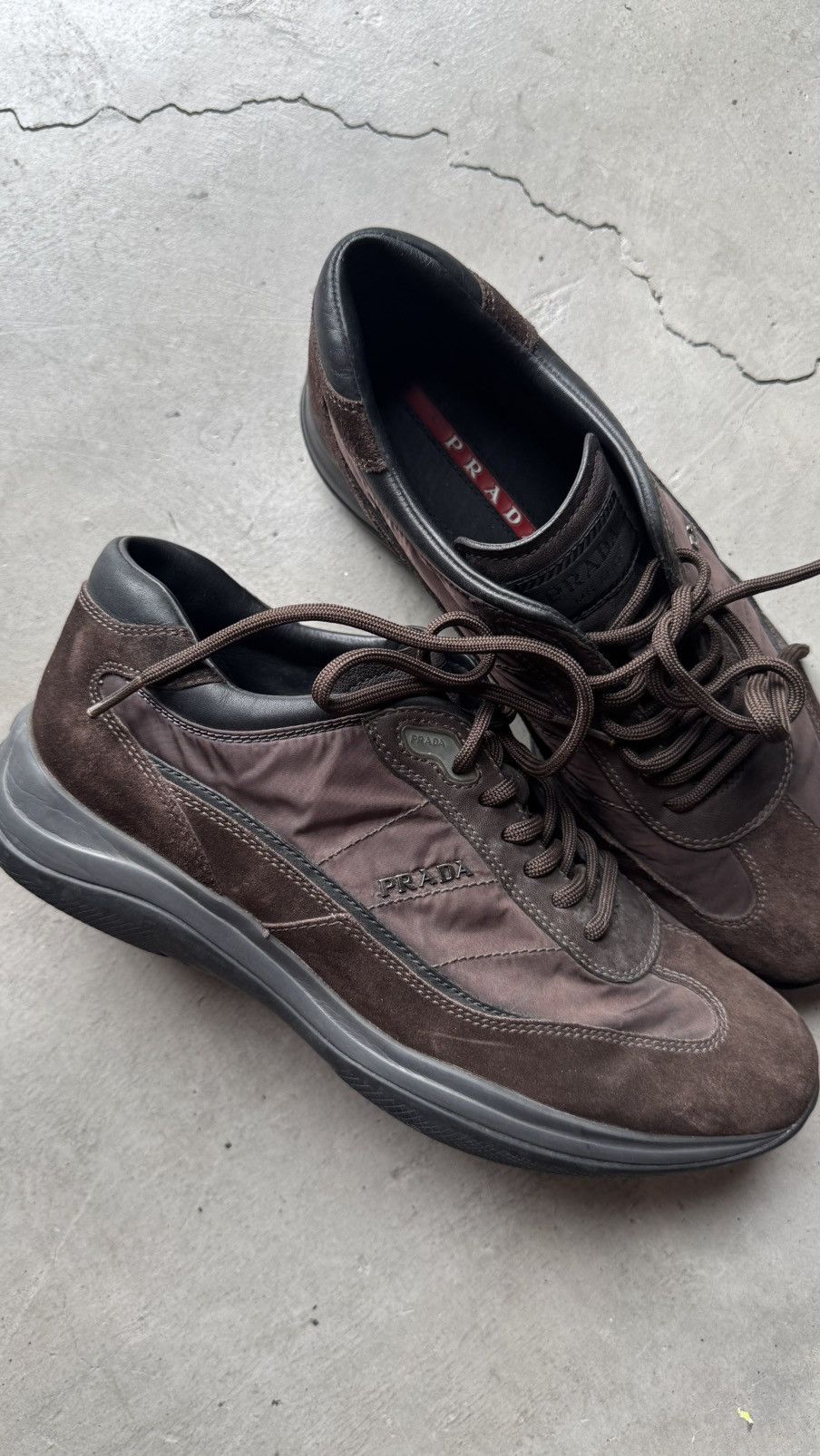 Prada Prada - Suede Nylon Rare! Size US 7.5 / EU 40-41 - 3 Thumbnail