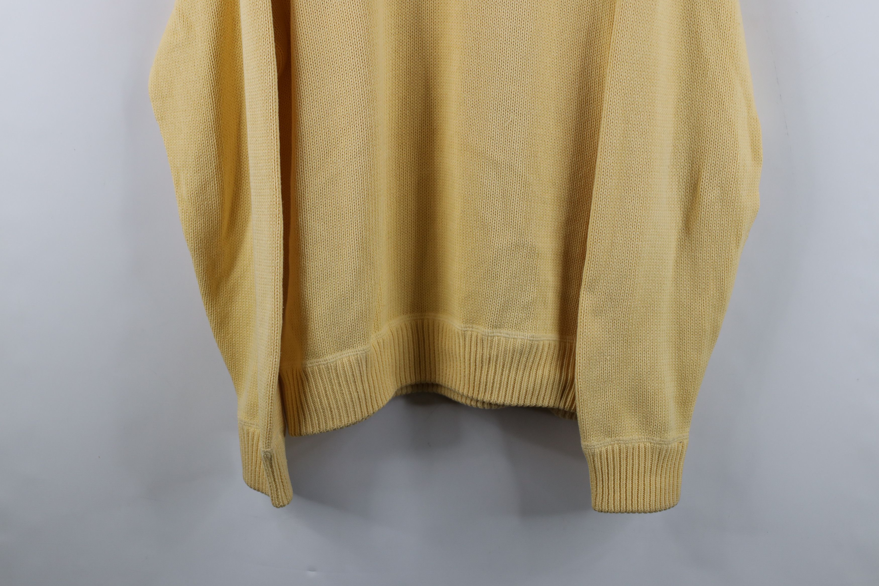 Vintage Vintage 90s Streetwear Cotton Knit Crewneck Sweater Yellow Size US L / EU 52-54 / 3 - 3 Thumbnail