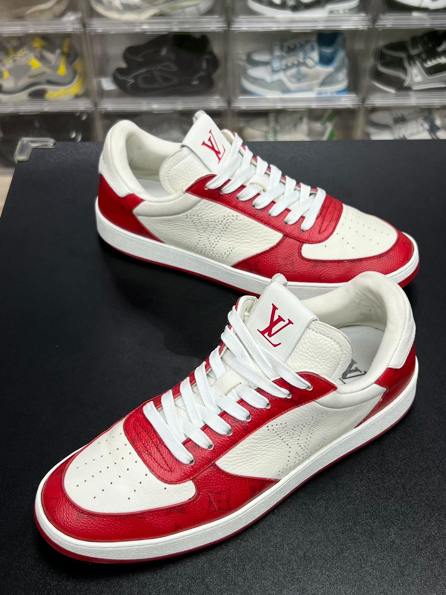 Louis Vuitton Louis Vuitton Red Lowtop Sneakers 10 Men Size US 10 / EU 43 - 1 Thumbnail