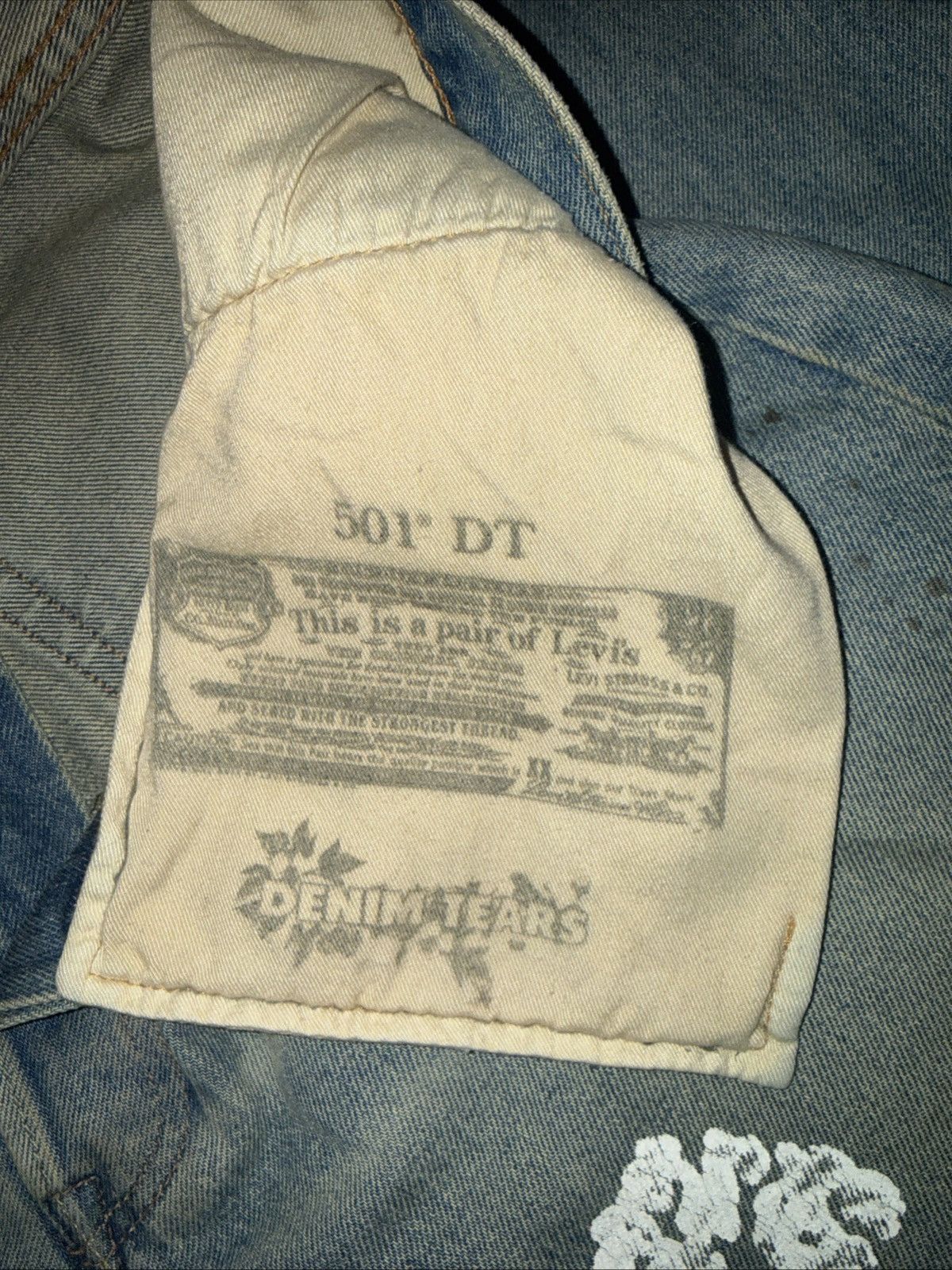 DENIM TEARS × Levi's Denim Tears X Levis 501 Jeans 36X34 Dirty Wash Size US 36 / EU 52 - 4 Thumbnail