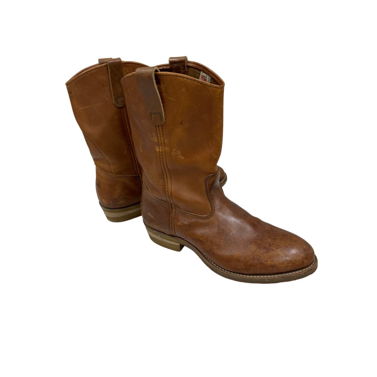 Red Wing Red Wing Engineer Boots Leather Distressed men 11 EE Brown Grailed