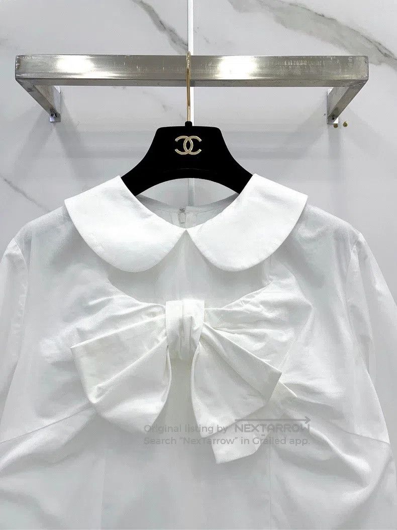 Comme des Garcons Comme Des Garcons White Peter Pan collar shirt Size M / US 6-8 / IT 42-44 - 3 Thumbnail