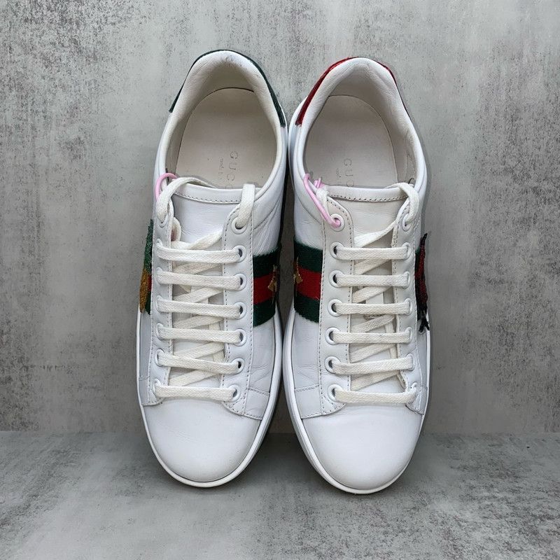 Gucci Gucci Ace Leather Ladybug White Sneakers -2508 Size US 4.5 / IT 34.5 - 4 Thumbnail