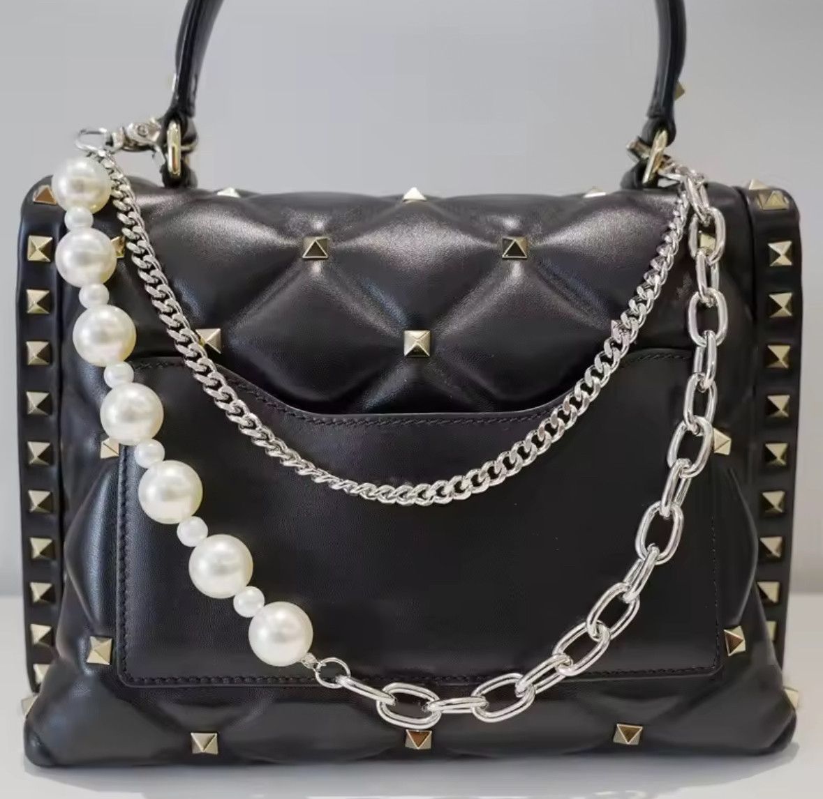 Other Hip Hop Multilayer Imitation Pearl Pants Chain Wallet Belt Size ONE SIZE - 3 Thumbnail