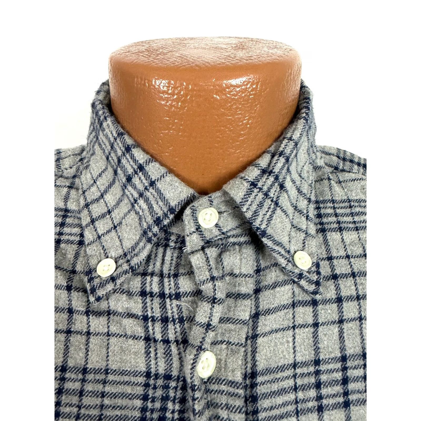Gant VINTAGE Gant Rugger Melange Twill Shirt Men S Gray Plaid Cotton Flannel Button-Up Casual Outdoor Size US S / EU 44-46 / 1 - 3 Thumbnail