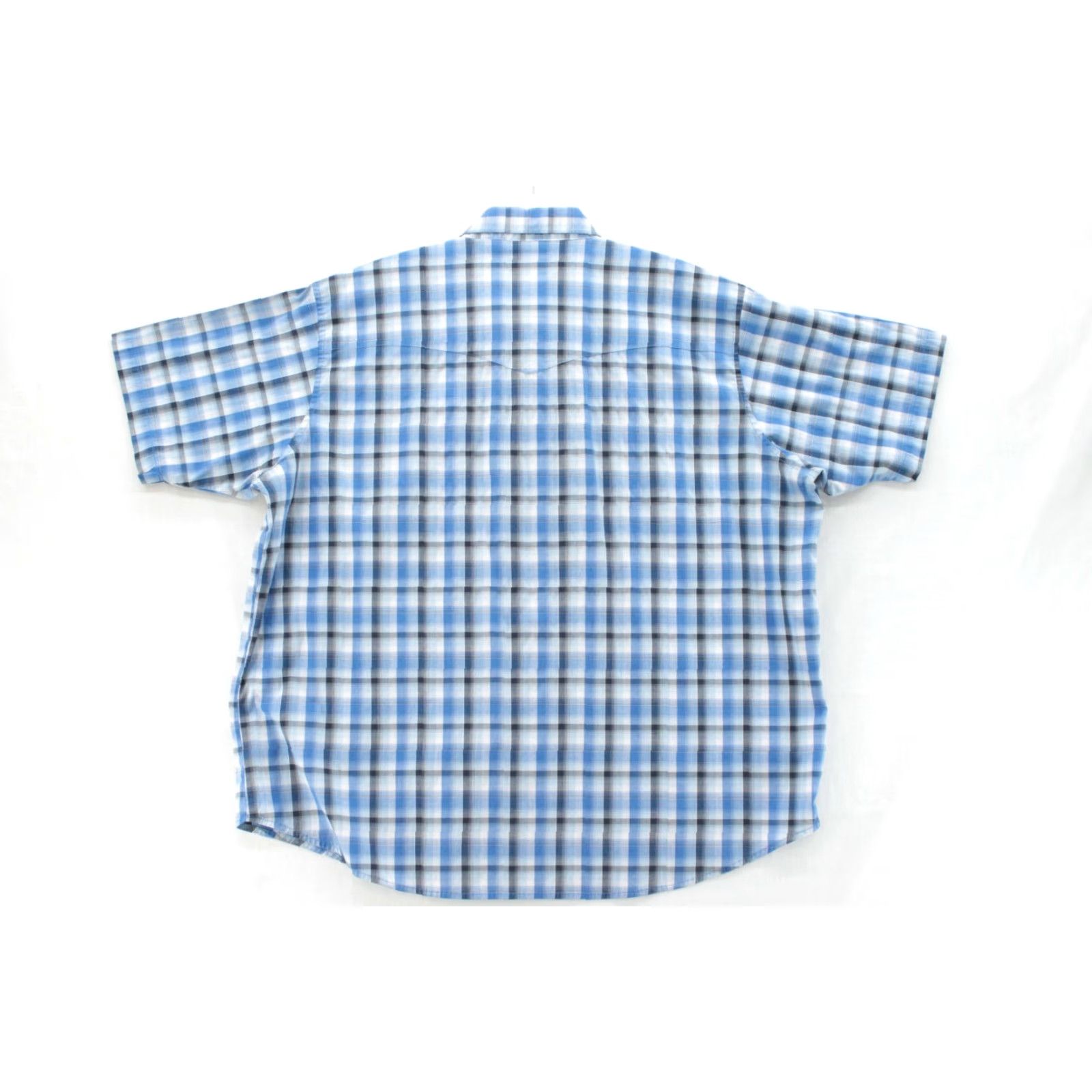 Wrangler VINTAGE Wrangler Shirt Mens 3XL Blue Plaid Pearl Snap Cowboy Western Retro Shirt Size US XXL / EU 58 / 5 - 3 Thumbnail