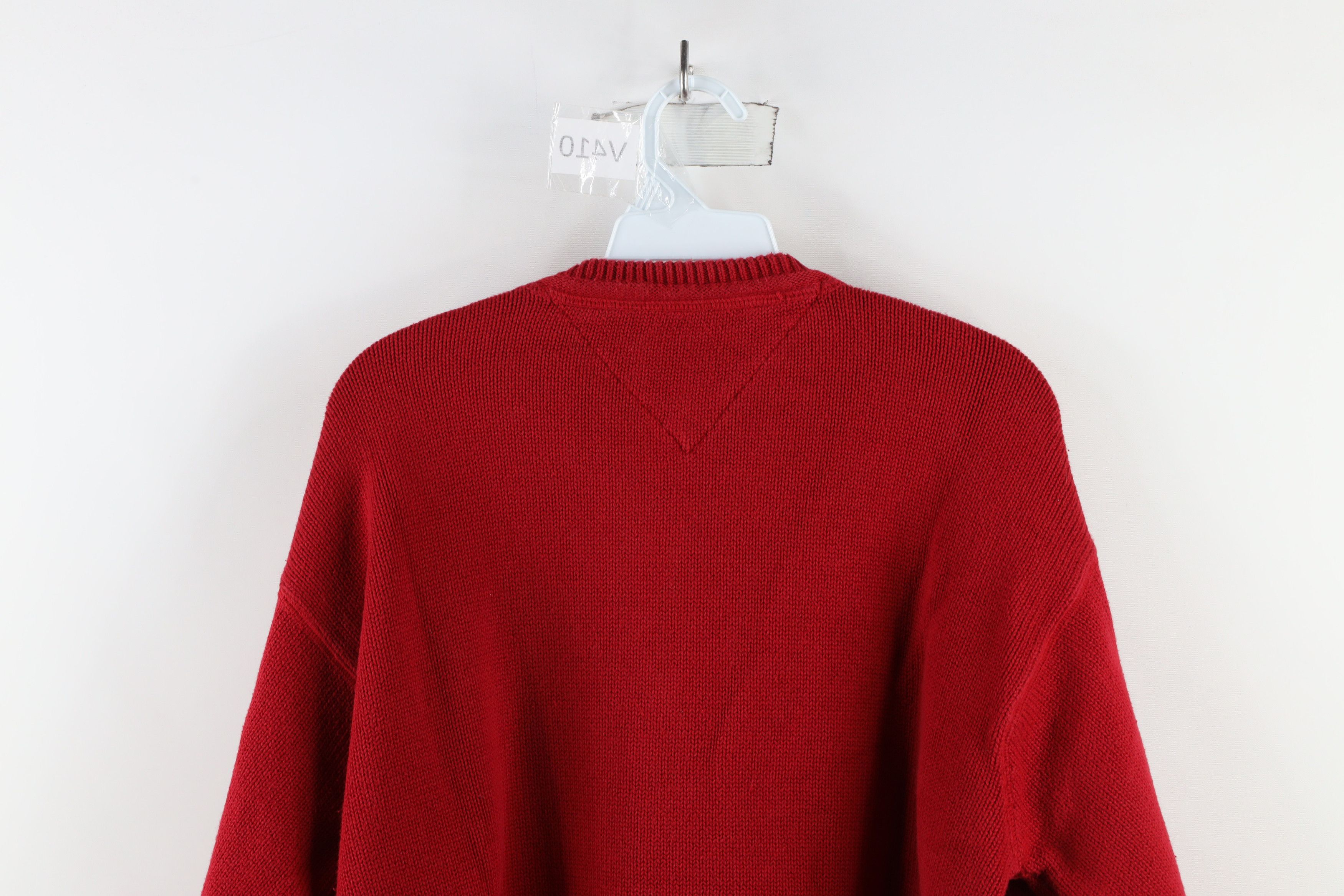 Tommy Hilfiger × Vintage Vintage 90s Tommy Hilfiger Heavyweight Cotton Knit Sweater Size US XL / EU 56 / 4 - 7 Thumbnail