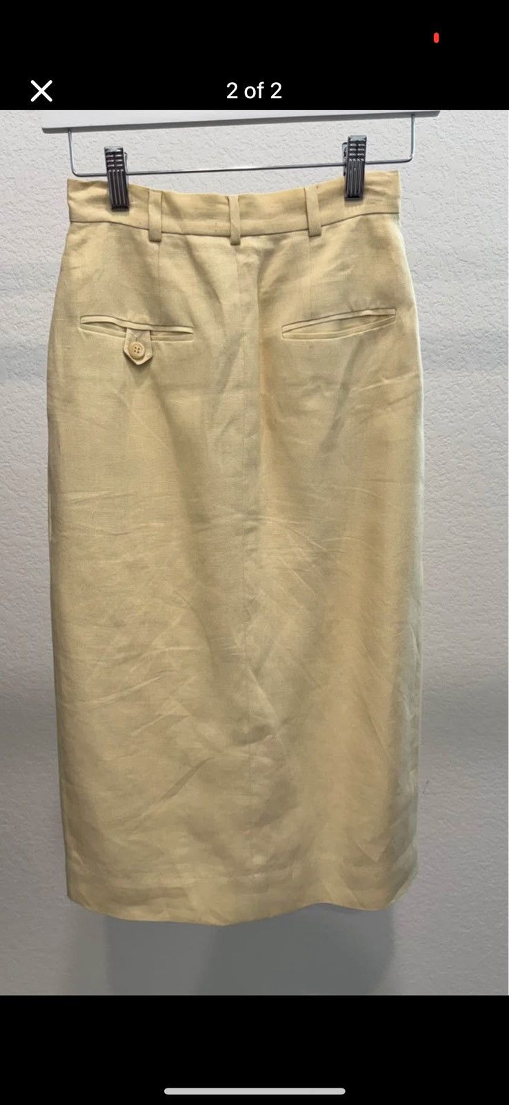 Ralph Lauren Butter yellow skirt Linen Size 27" / US 4 / IT 40 - 2 Thumbnail