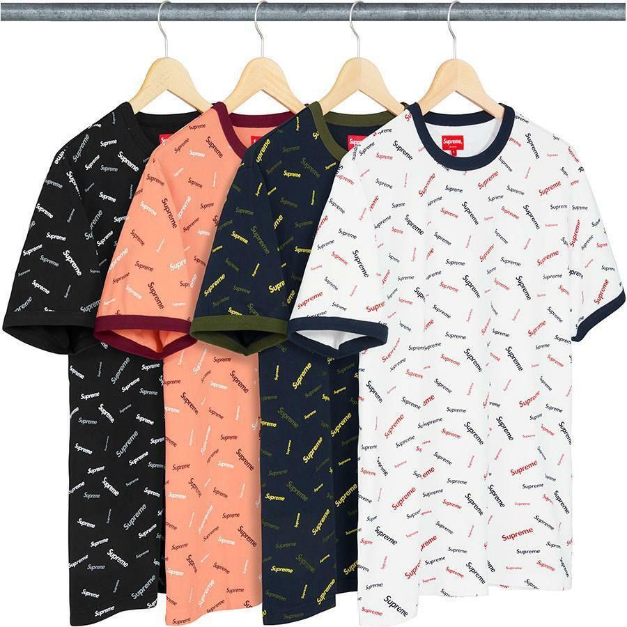 Supreme SS18 Scatter Ringer Tee White Size US L / EU 52-54 / 3 - 1 Thumbnail