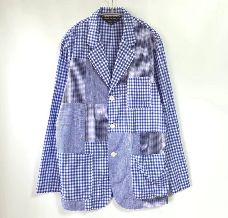 Comme des Garcons Patchwork plaid coat