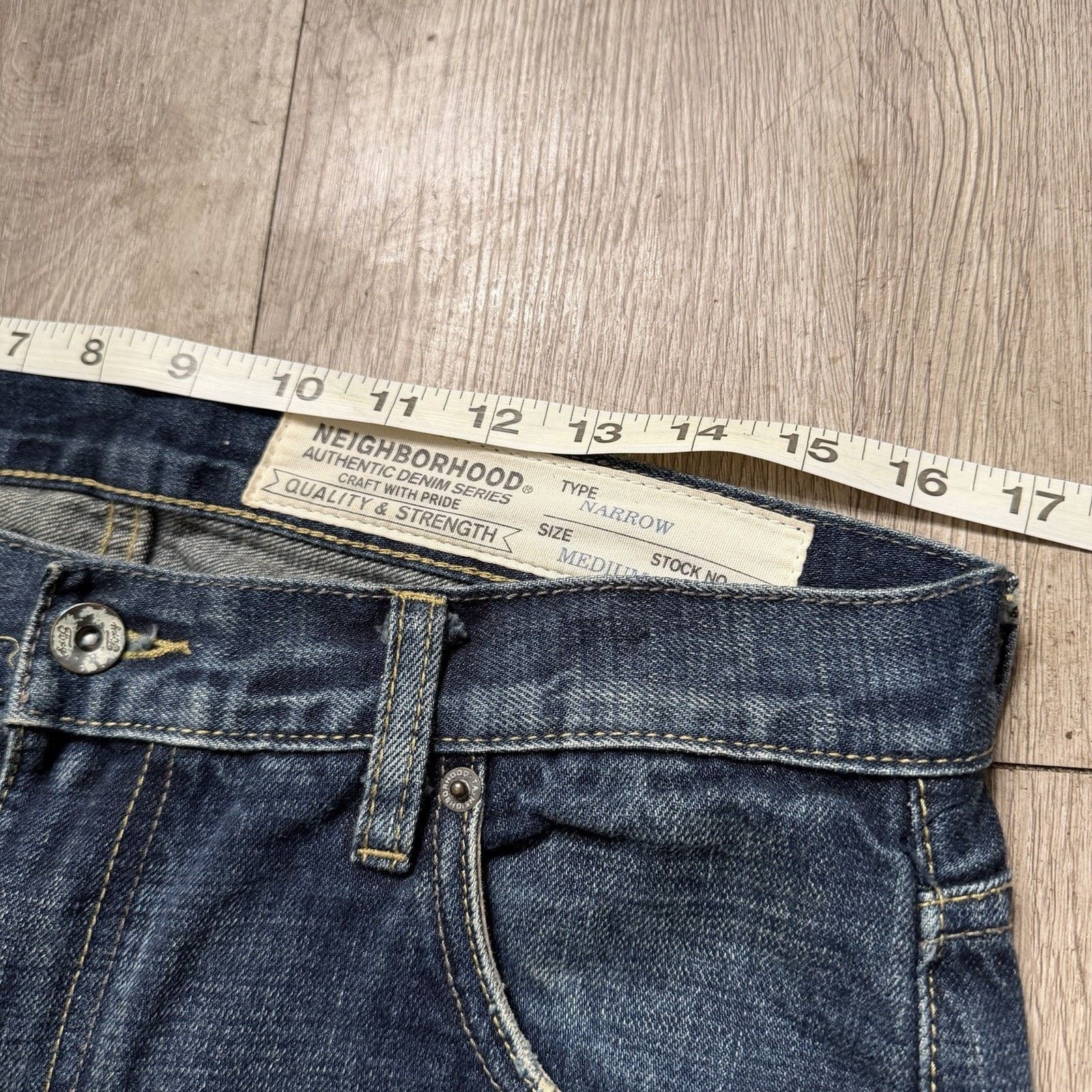Neighborhood NEIGHBORHOOD Denim Jeans Distressed Studded MEDIUM Selvedge Size US 34 / EU 50 - 4 Thumbnail