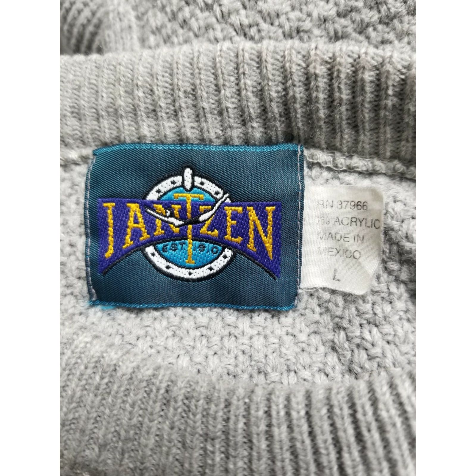 Jantzen Vintage Jantzen Golf Sweater Mens L Embroidered Gray Pullover 90s Comfort Fit Crew Neck Size US L / EU 52-54 / 3 - 4 Thumbnail