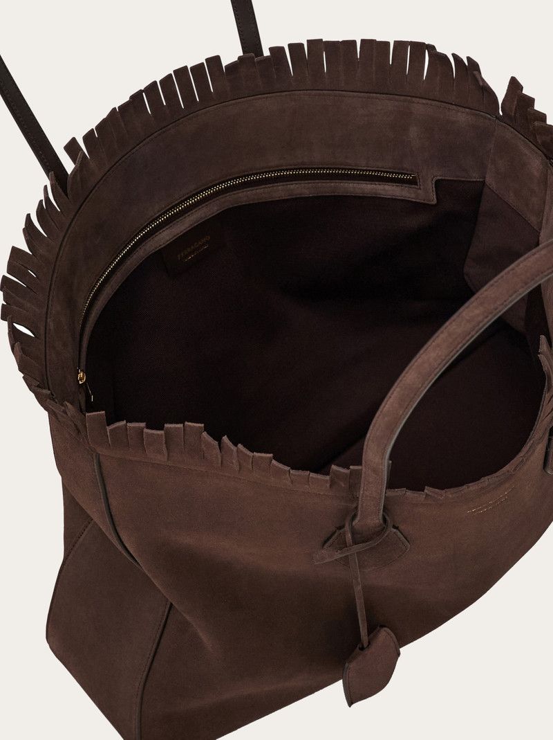 Salvatore Ferragamo o1s1rm0526 Size : OS / Leather Tote Bag in Brown Size ONE SIZE - 3 Thumbnail