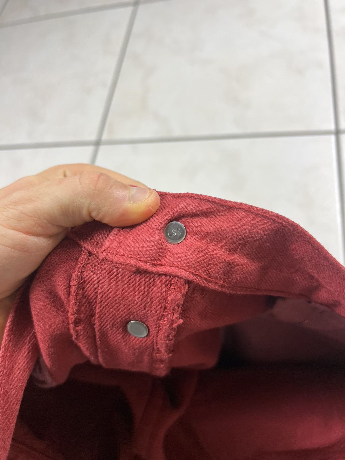 Levi's Vintage 90s Levi’s 501 red denim classic devil jeans pants Size US 38 / EU 54 - 18 Thumbnail