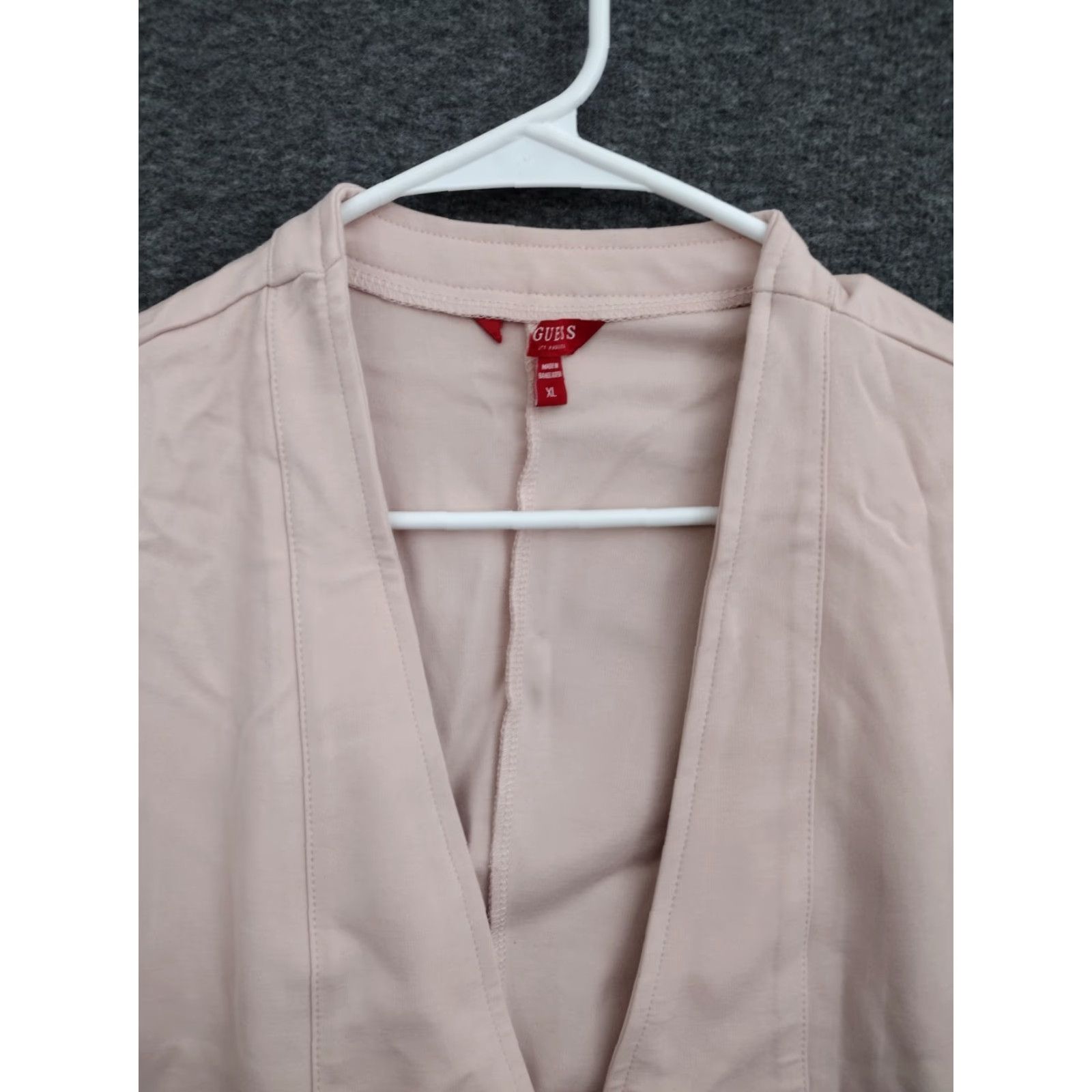 Guess Guess Blazer Women XL Light Pink Open Front Cropped Length Jacket Blazer Size XL / US 12-14 / IT 48-50 - 3 Thumbnail