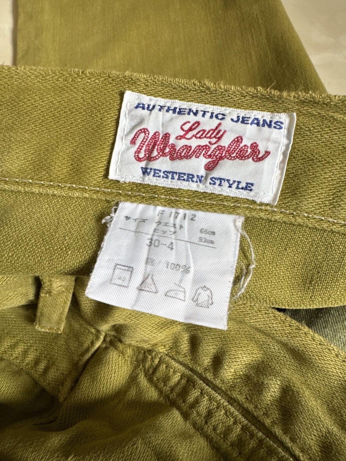 Japanese Brand FLARE BLUE BELL LADY WRANGLER GREEN BOOY CUT JEANS Size US 28 / EU 44 - 19 Thumbnail