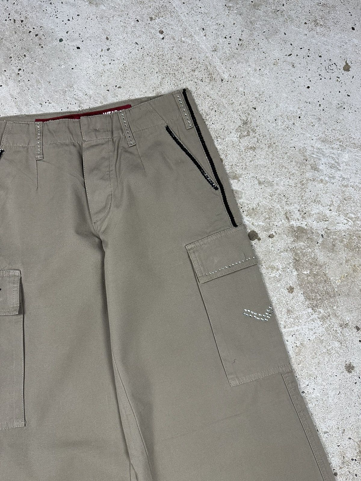 If Six Was Nine × Japanese Brand × Vintage Vintage Y2K Flare Baggy Cargo Brown Pants Bootcut Size US 28 / EU 44 - 6 Thumbnail