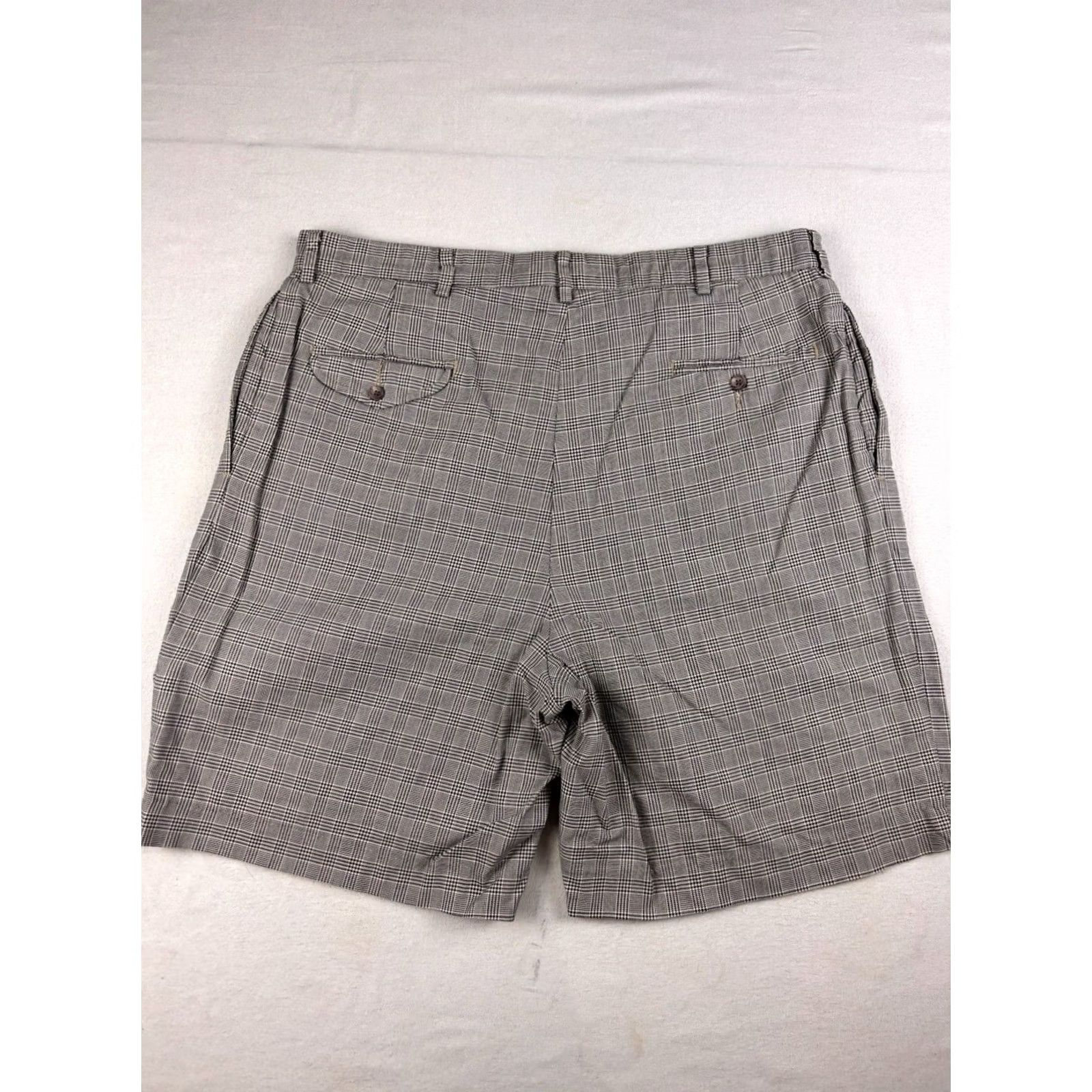 Polo Ralph Lauren VINTAGE Polo Ralph Lauren Shorts Black Glen Plaid Cotton 9” Inseam 40 Regular Men Size US L / EU 52-54 / 3 - 3 Thumbnail