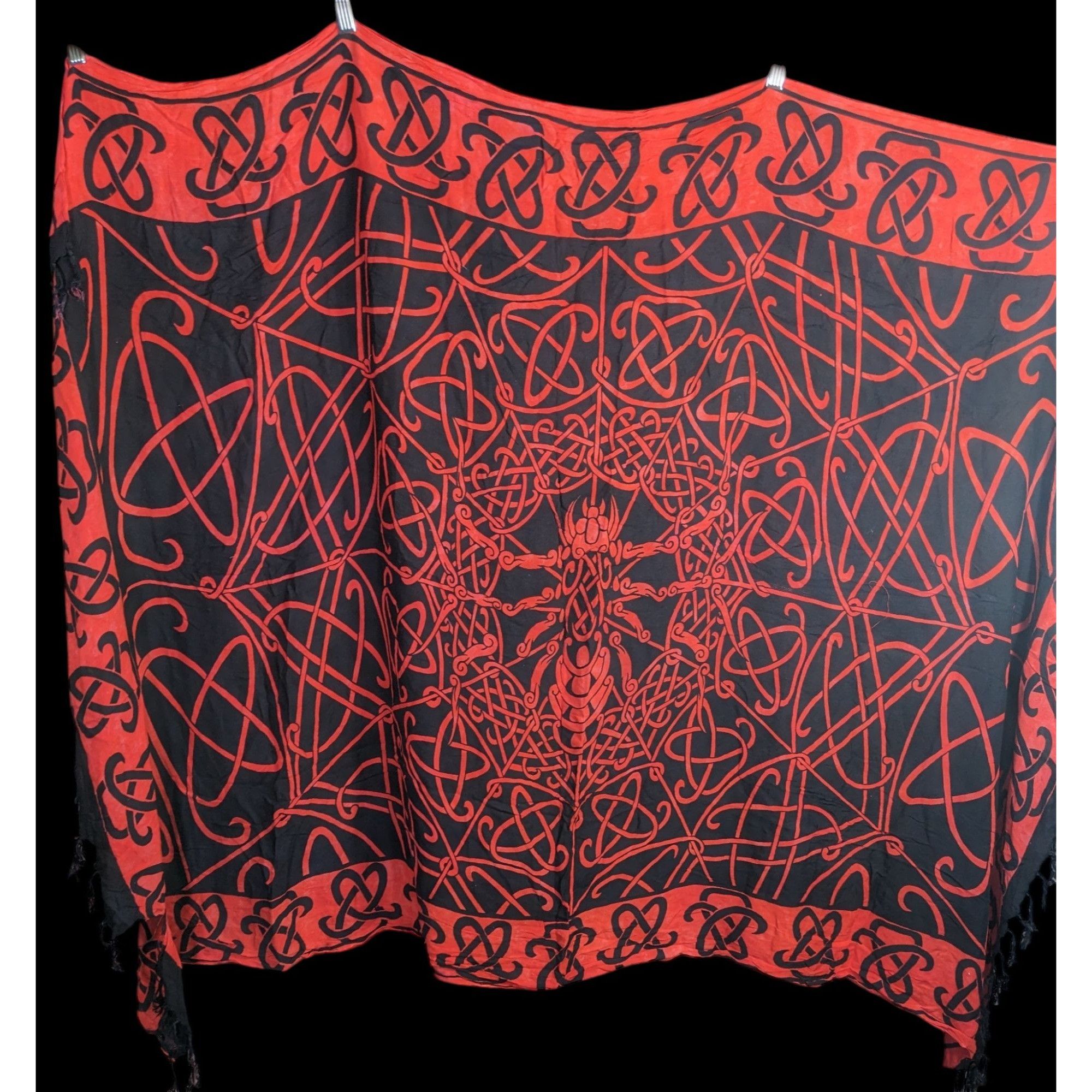 Other Curious Designs Red & Black Gothic Celtic Spider Tapestry Wr Size ONE SIZE - 1 Thumbnail