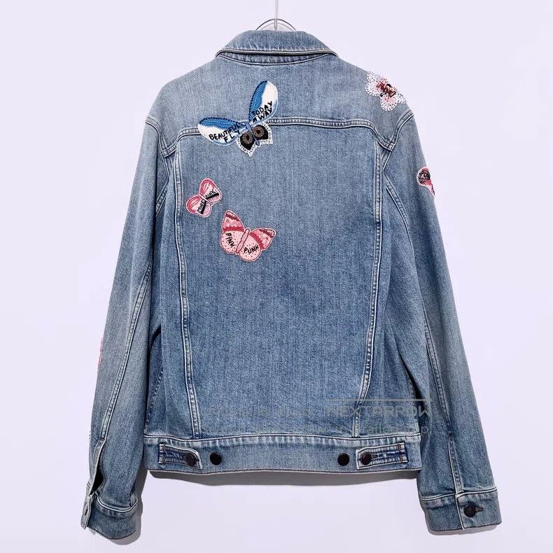 Valentino Valentino Blue embroidered denim jacket Size US XS / EU 42 / 0 - 2 Thumbnail