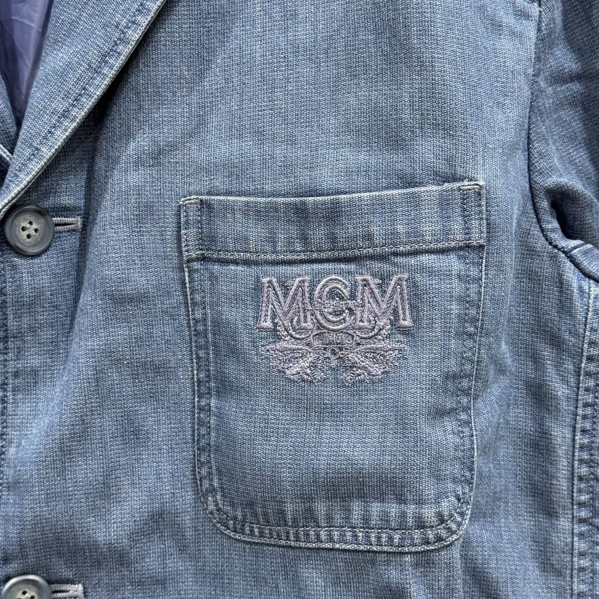 MCM MCM Legere Denim Casual Blazer Size US L / EU 52-54 / 3 - 3 Thumbnail