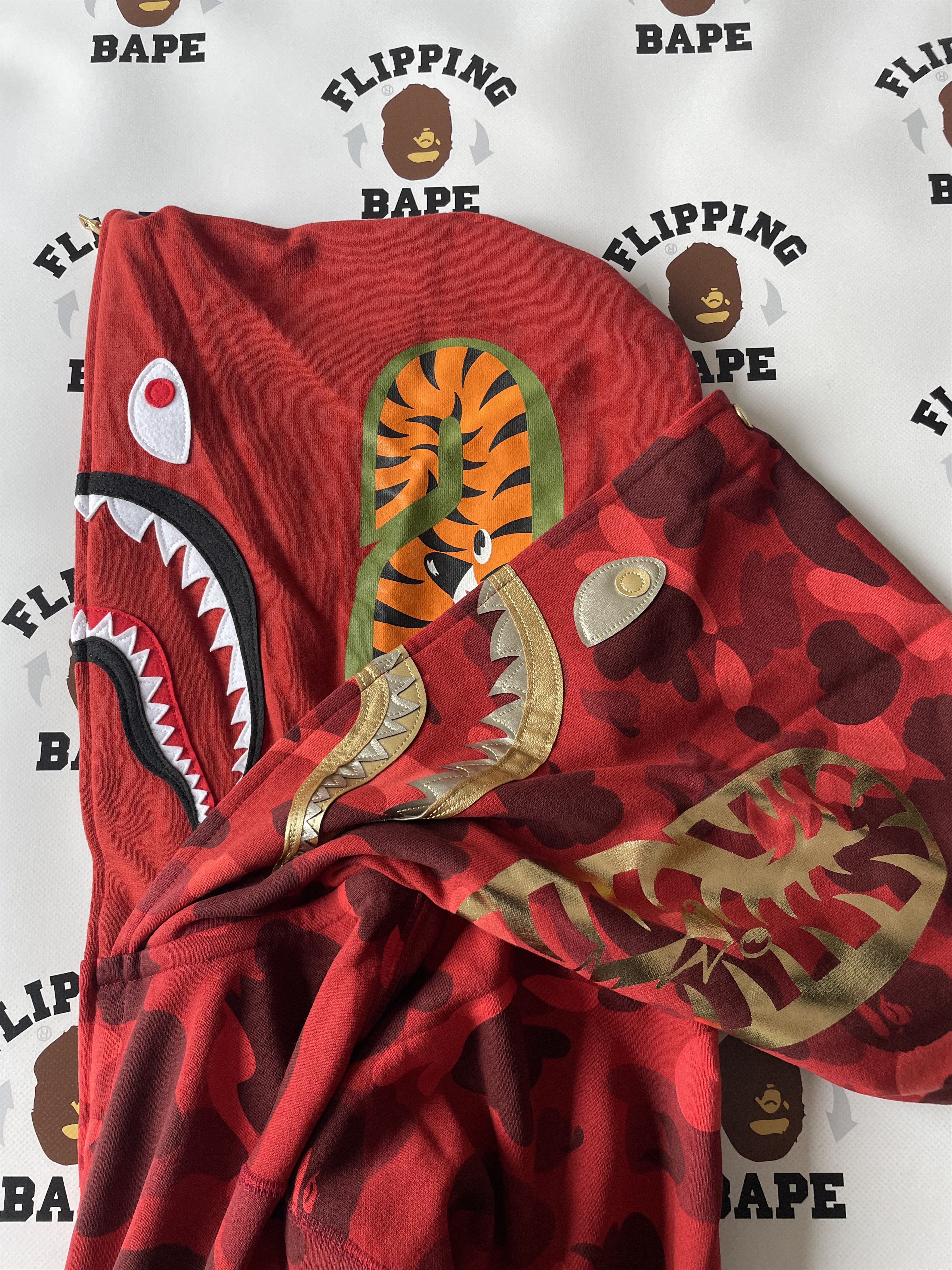 Bape BAPE COLOR CAMO DOUBLE SHARK FULL ZIP HOODIE Size US M / EU 48-50 / 2 - 7 Thumbnail
