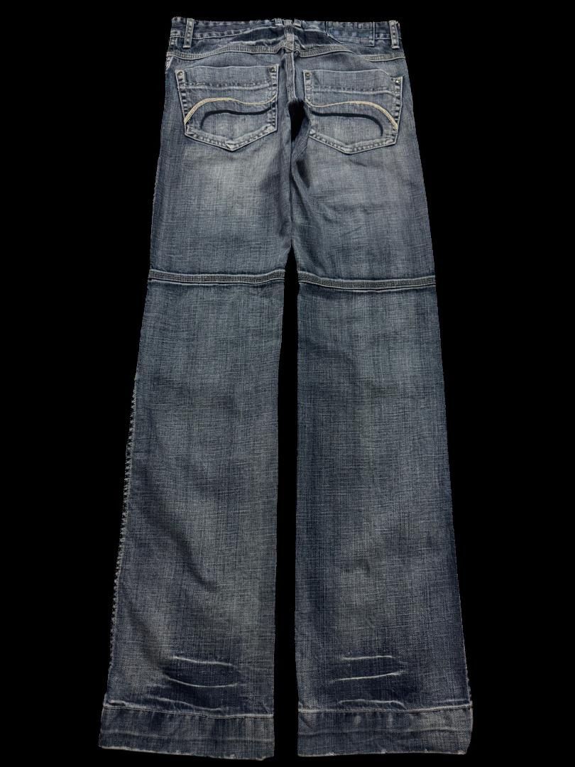 Tornado Mart Vintage 90s Style Japanese Denim Washed Distress Double knee Size US 31 - 14 Thumbnail