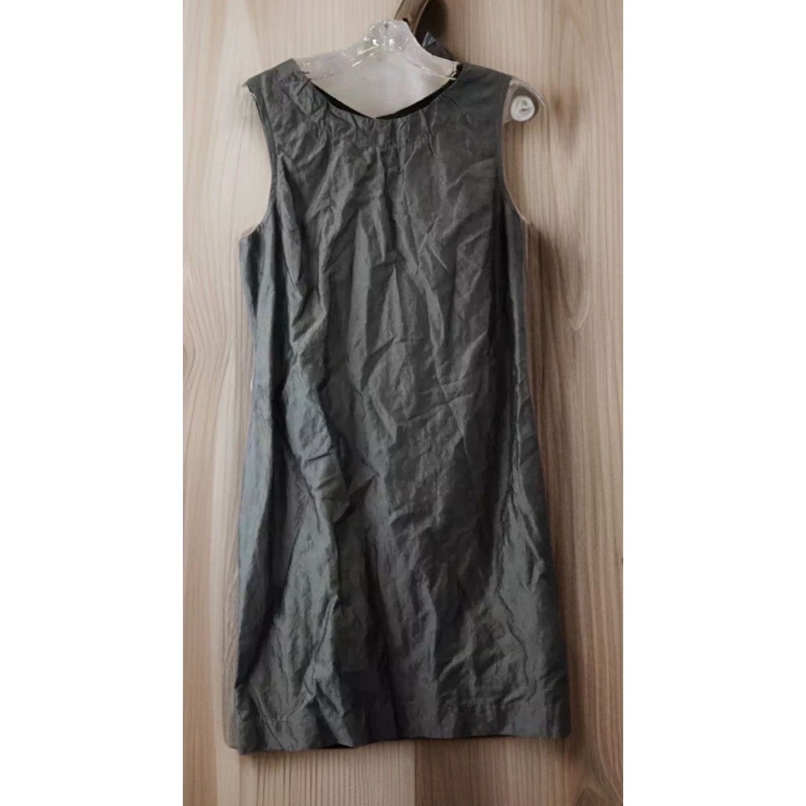 Banana Republic VINTAGE Banana Republic Shift Dress Women 8 Silver Linen Knee Length Womens Size M / US 6-8 / IT 42-44 - 2 Thumbnail