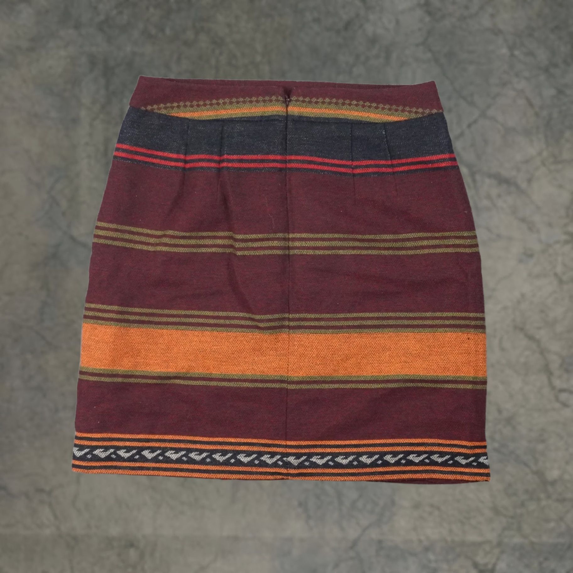 Ann Taylor Ann Taylor Loft Southwestern Blanket Fringe Faux Wrap Skirt Womens 00 Multicolor Wool Blend Fringe Aztec Southwestern Wrap Skirt Womens XX? Size 24" / US 00 / IT 34 - 1 Thumbnail