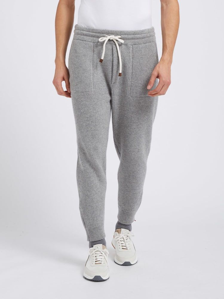 Brunello Cucinelli o1w1db10924 Cashmere Pant in Grey Size US 30 / EU 46 - 1 Preview