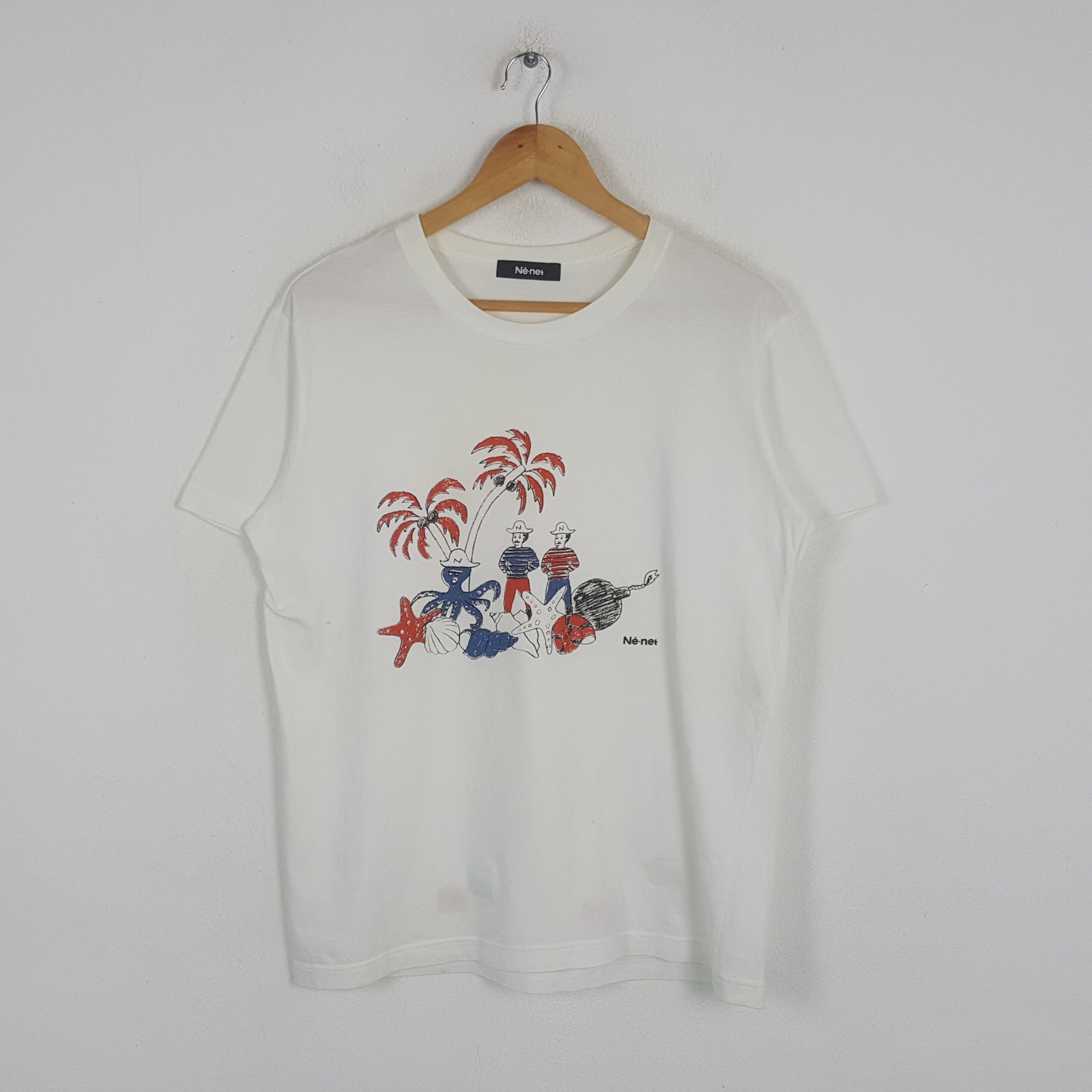 Ne-Net Vintage Ne-net by Issey Miyake Designer Tshirt C294N13 Size US M / EU 48-50 / 2 - 1 Thumbnail