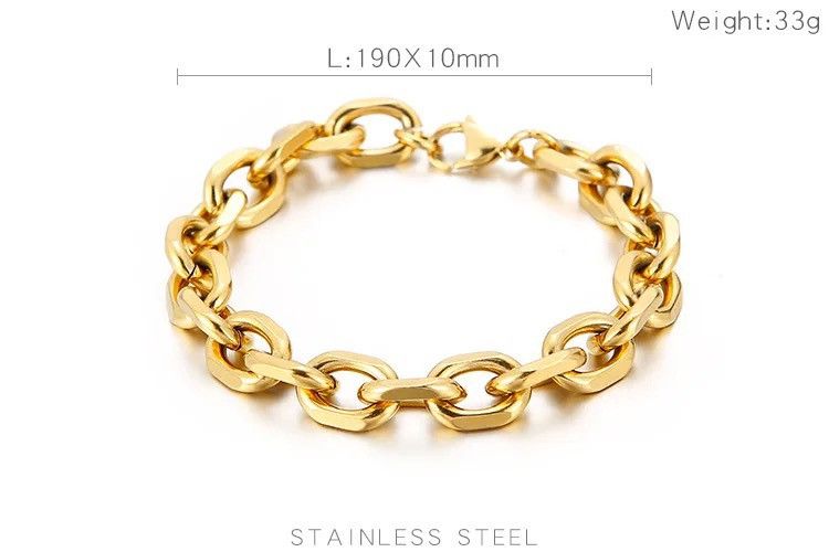 Jewelry × Vintage Curb Cuba O-chain Simple Stainless Steel Bracelet Size ONE SIZE - 2 Thumbnail