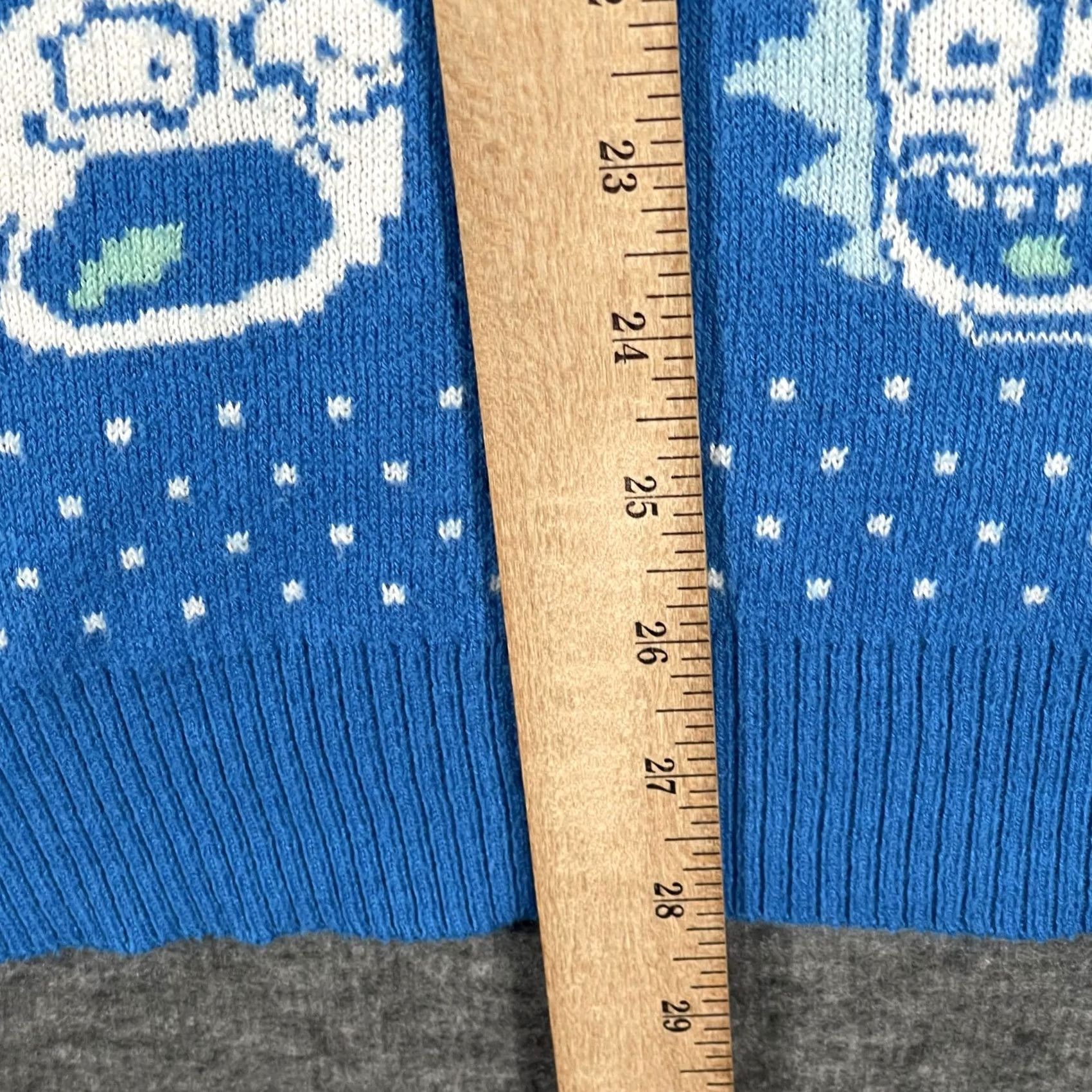Vintage Rick and Morty Sweater Mens Large Blue Black Graphic Print Crew Neck Pullover Wubba Lubba Dub Dub Knit Wool Cotton Mix Size US L / EU 52-54 / 3 - 7 Thumbnail