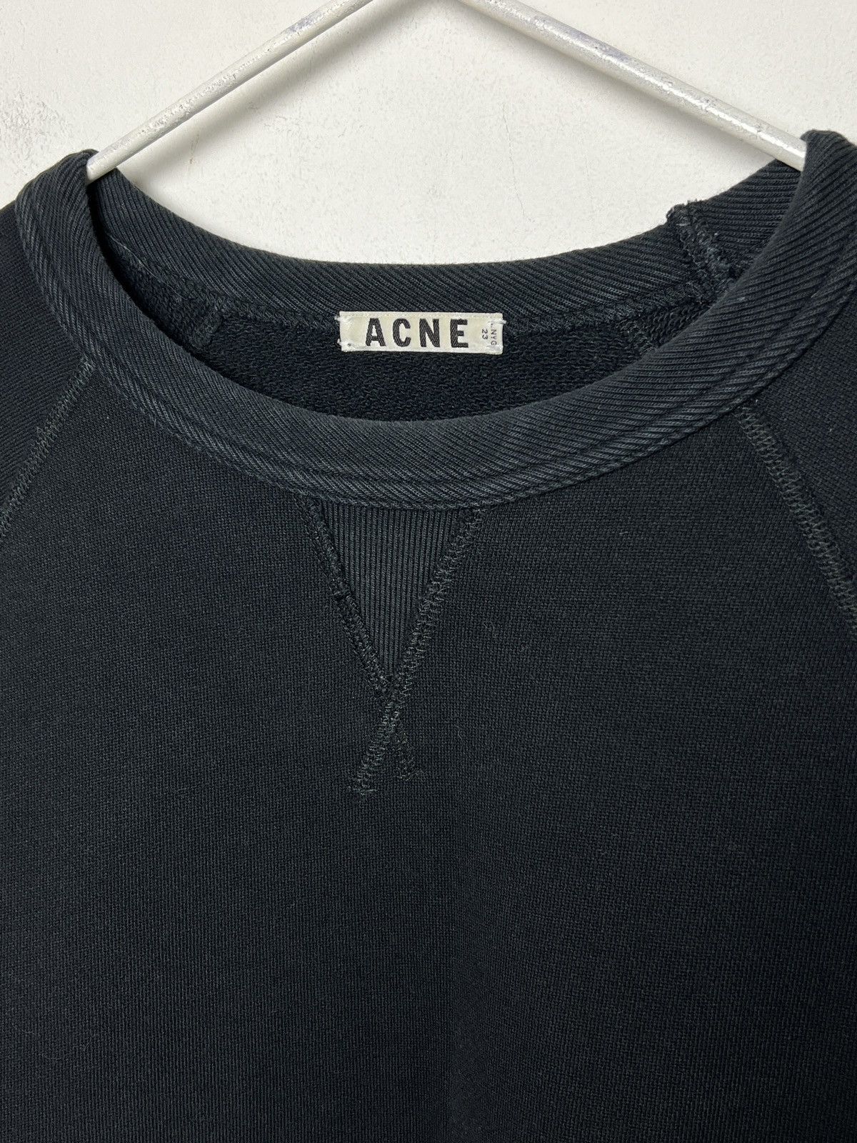 Acne Studios acne y2k washed black crewneck sweatshirt Size US L / EU 52-54 / 3 - 4 Thumbnail