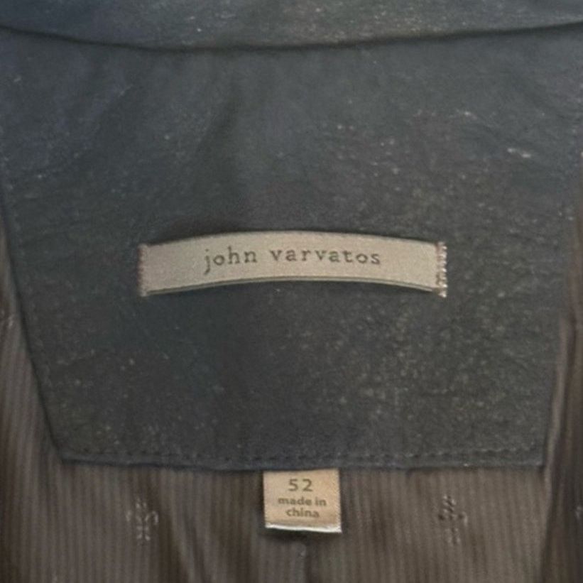 John Varvatos Burnished Suede Jacket size XL Dark Navy Shawl Collar Button Size US L / EU 52-54 / 3 - 2 Thumbnail