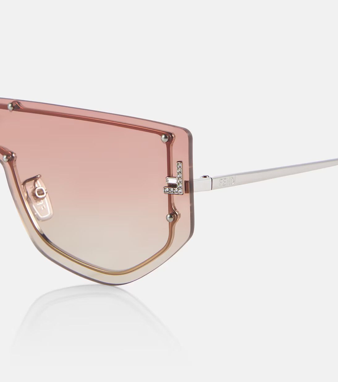 Fendi o1loc1c0824 Size: OS/ Baguette Sunglasses in Light Brown Size ONE SIZE - 2 Thumbnail