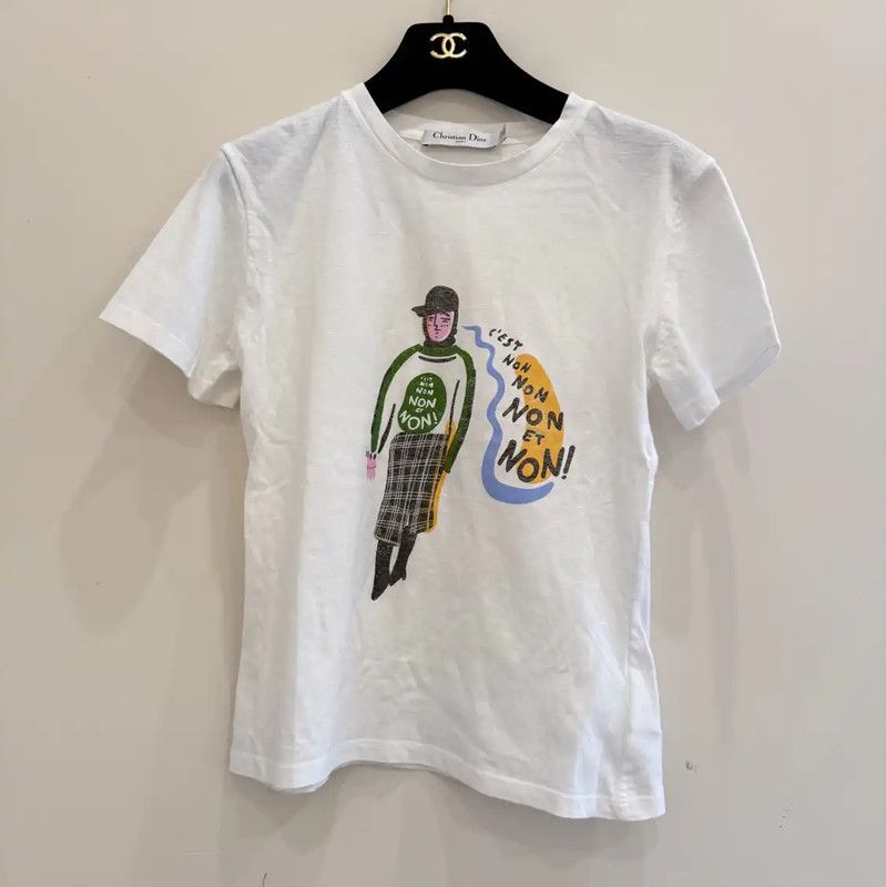 Dior Dior Multicolor Graphic Women's T-Shirt 0089 Size XS / US 0-2 / IT 36-38 - 1 Thumbnail