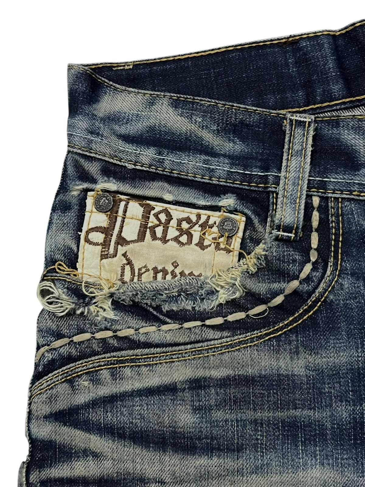 If Six Was Nine Loose Vintage Pasta Denim - Whiskering Mud Wash Jeans Size US 32 / EU 48 - 9 Thumbnail