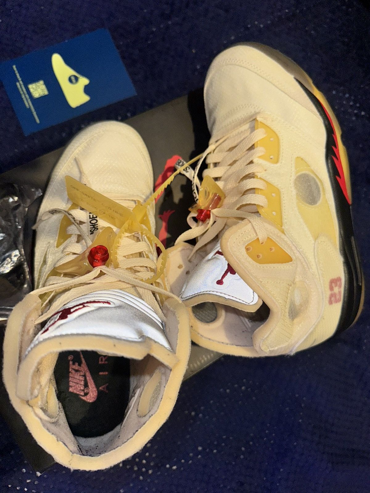 Nike × Off-White Jordan 5 SP x Off-White, Mid Sail, UK 7.5. US 8.5 Size US 8.5 / EU 41-42 - 11 Thumbnail
