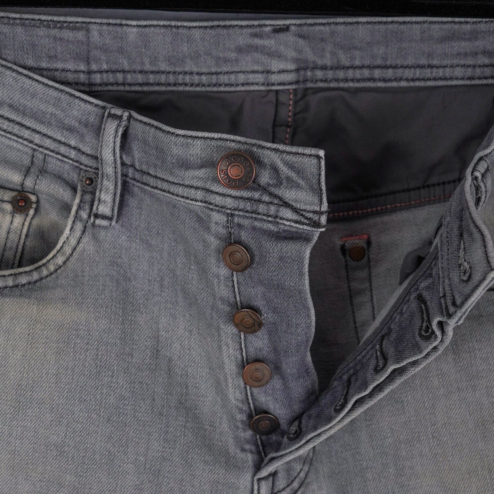 Acne Studios Acne studios river worn gray denim slim fit jeans pants Size US 31 - 5 Thumbnail