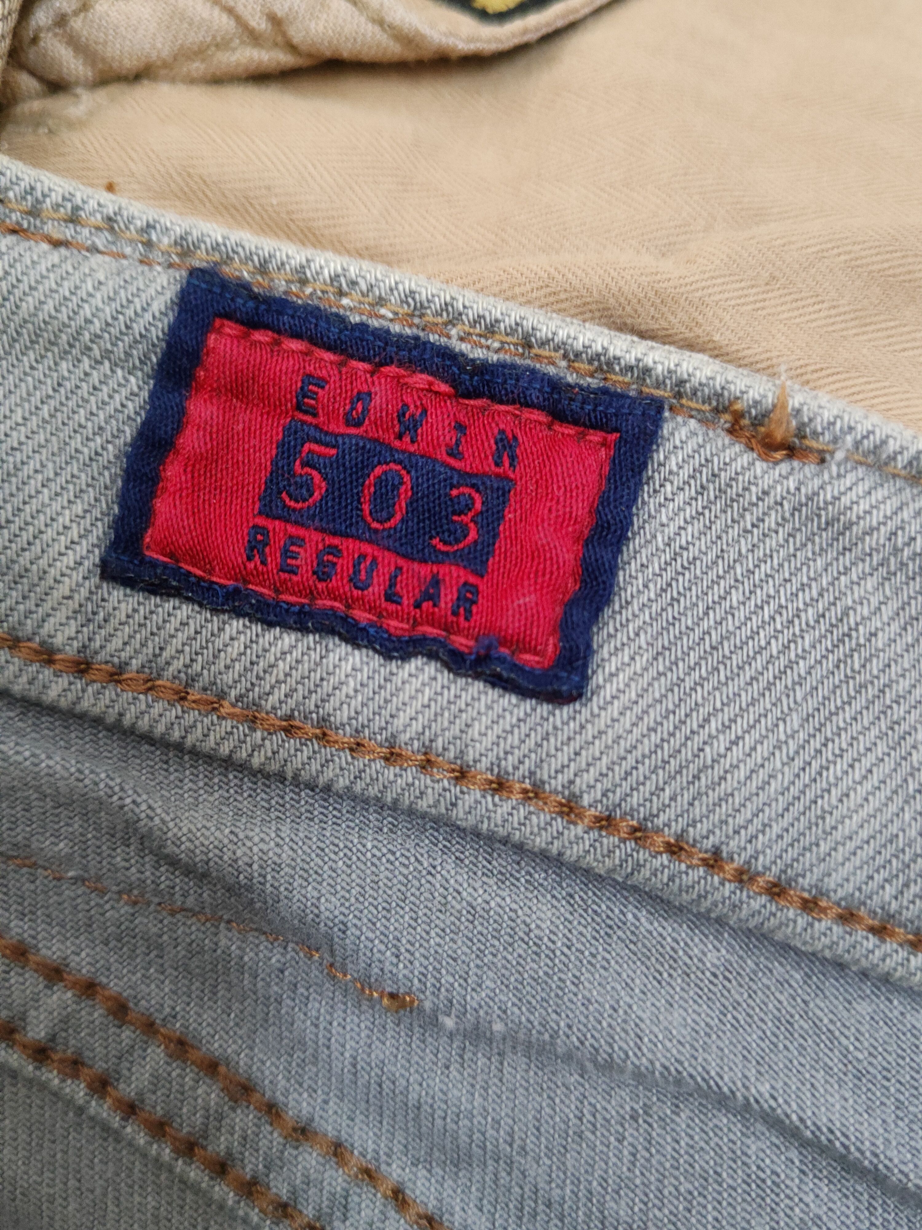 Edwin Edwin 12oz stretch denim Faded Distressed Soft Jeans #W1424 Size US 29 - 18 Thumbnail